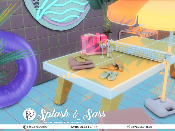 Sims 4 — Splash&Sass - Pool Trim Tiles Bicolor by Syboubou — Turn up the heat with Splash & Sass, a bold and