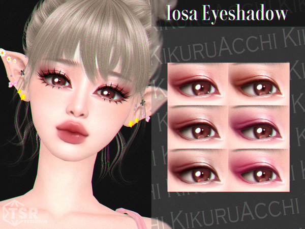Sims 4 — Iosa Eyeshadow by Kikuruacchi — - It is suitable for Female and Male. ( Teen to Elder ) - 6 swatches - HQ