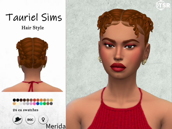 Sims 4 — Merida-Hairstyle by taurielsims — All lods