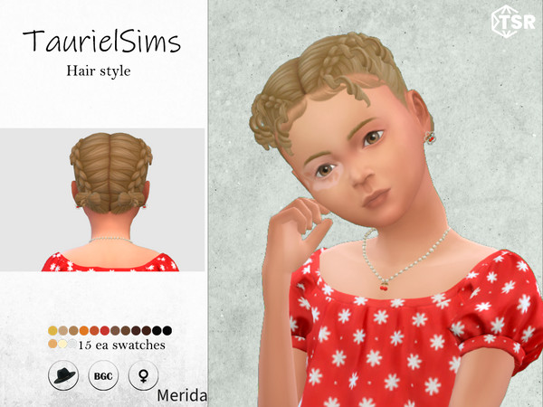 Sims 4 — Merida-Hairstyle by taurielsims — All lods