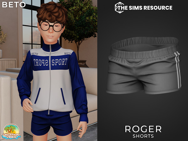 Sims 4 — Roger (Shorts - Child Version) by Beto_ae0 — Perfect men's sportswear for summer