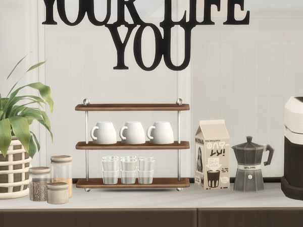 Sims 4 — Medieval style storage rack by nrdhs — Shelf,cup holder,Retro style,Ornaments,Medieval style storage rack