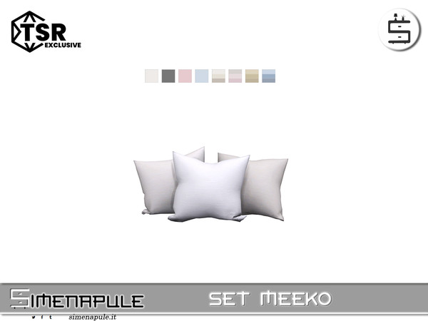 Sims 4 — [SeN4] Set Meeko - Cushions by Simenapule — Set MeekoSet MeekoSet MeekoSet Meeko