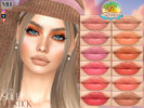 Sims 4 — Vacation Vibes Soleil Lipstick N276 by MagicHand — Sun-Kissed Shine lips in 18 colors - HQ Compatible.