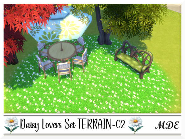 Sims 4 — MDE-Daisy Lovers_TerrainPaint02 by MDE — I have created this set for the daisy lovers, there are several items,