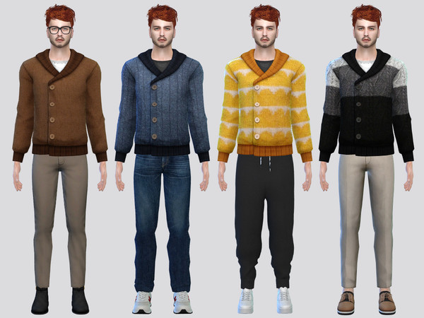 Sims 4 — Wrapped Button Sweater by McLayneSims — TSR EXCLUSIVE