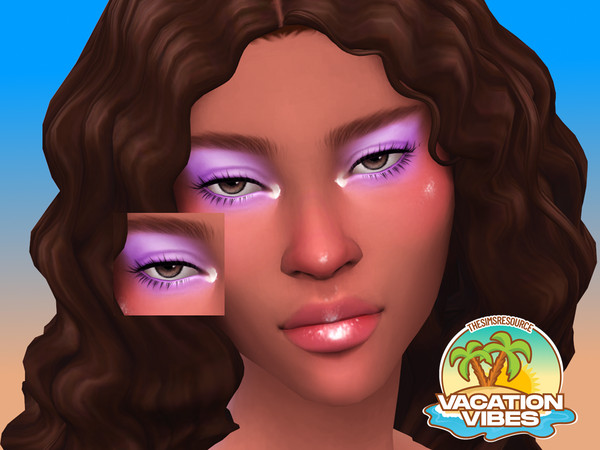 Sims 4 — Vacation Vibes Sweet Hibiscus Eyeshadow by Sagittariah — base game compatible, 10 swatches, properly tagged,