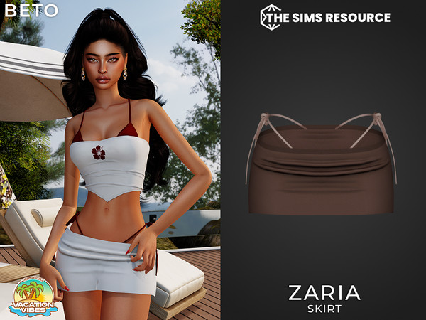 Sims 4 — Zaria (Skirt) by Beto_ae0 — Women's summer outfit, enjoy it