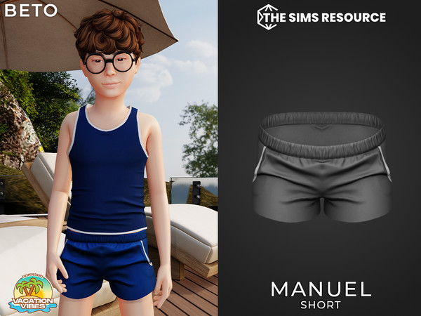 Sims 4 — Manuel (Shorts Child Version) by Beto_ae0 — Men's shorts for the summer, Enjoy it
