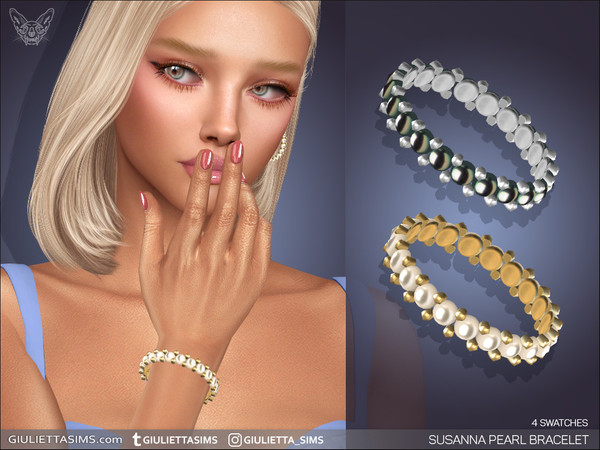 Sims 4 — Susanna Pearl Bracelet by feyona — Susanna Pearl Bracelet comes with 4 swatches.