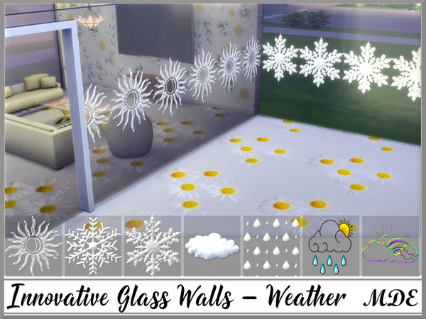 Sims 4 — MDE-Innovative Glass Walls_Weather by MDE — To me, glass walls are the best feature so far and I like to design