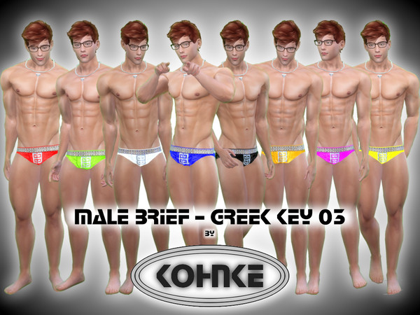 Sims 4 — Kohnke Male Brief Greek Key 03 by CHKohnke — Male Brief - 8 colours