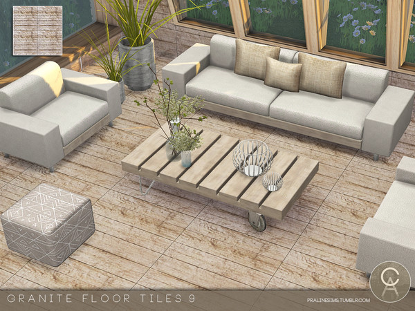 Sims 4 — Granite Floor Tiles 9 by Pralinesims — By Pralinesims