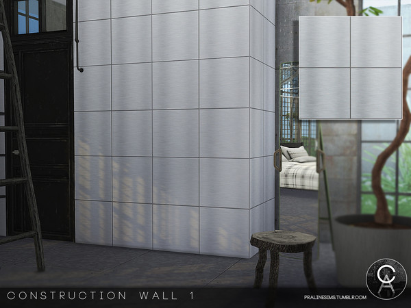 Sims 4 — Construction Wall by Pralinesims — By Pralinesims