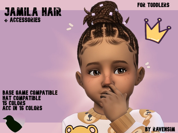 Sims 4 — Ravensim_JamilaHairToddler.package by RavenSimr — Hello :3