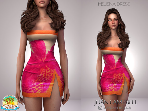 Sims 4 — HELENA DRESS by Joan_Campbell_Beauty_ — 3 swatches Custom thumbnail Original mesh