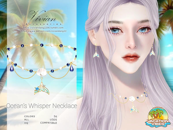 Sims 4 — Ocean Whisper Necklace by VivianDang — - All new meshes