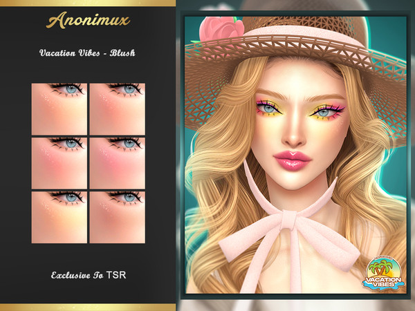 Sims 4 — Vacation Vibes - Blush by Anonimux_Simmer — - 6 Swatches