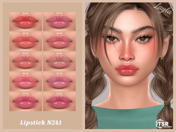 Sims 4 — Lipstick N241 by Layla — Previews were made using HQ Mod