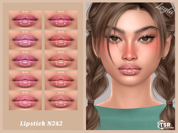 Sims 4 — Lipstick N242 by Layla — Previews were made using HQ Mod