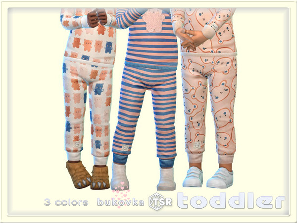 Sims 4 — Pants Bear by bukovka — Cool pants for toddlers of both sexes: boys and girls in 4 color options. Installed