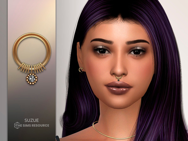 Sims 4 — Cristalia V2 Nose Ring by Suzue — New Mesh (Suzue)
