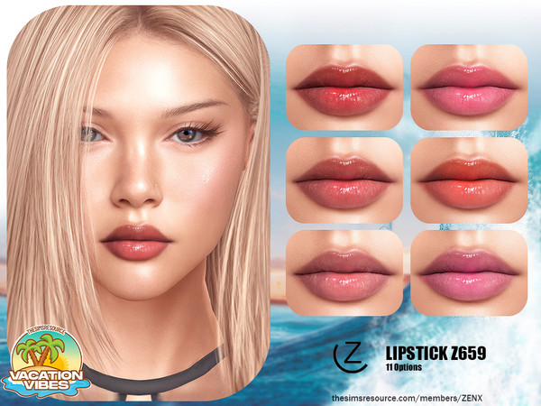 Sims 4 — LIPSTICK Z659 by ZENX — All Age