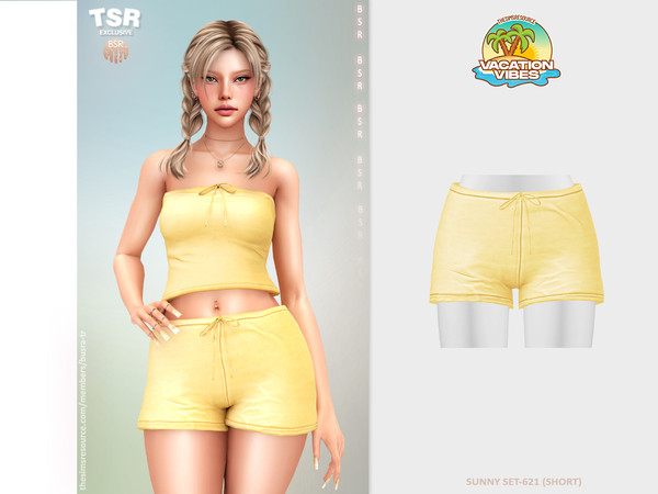 Sims 4 — SUNNY SET-621 (SHORT) BD1581 by busra-tr — 10 colors Adult, Elder, Teen, Young Adult