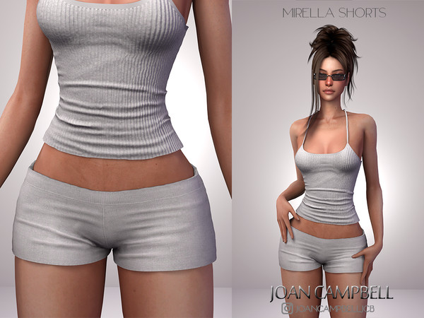 Sims 4 — MIRELLA SHORTS by Joan_Campbell_Beauty_ — 9 swatches Custom thumbnail Original mesh