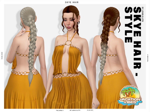 Sims 4 — LeahLillith_SkyelHairstyle_MM.package by Leah_Lillith — There is optional recolor (color wheel) which can be