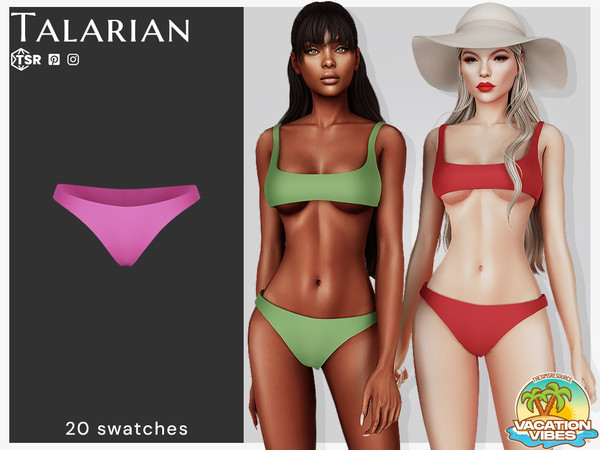 Sims 4 — Makayla Bikini Bottom by talarian — Classic bikini bottom with mid-rise fit and smooth silhouette, perfect for
