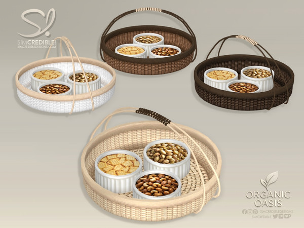 Sims 4 — Organic Oasis Hotel Suite Snacks by SIMcredible! — And now after your nap, it's snack time. This hotel room