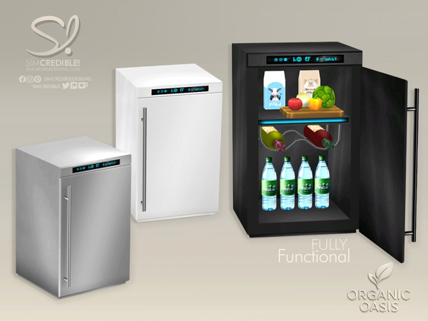 Sims 4 — Organic Oasis Hotel Suite - Mini fridge SPA DAY by SIMcredible! — And now after your nap, it's snack time. This