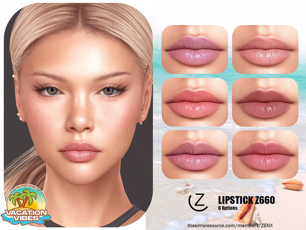 Sims 4 — LIPSTICK Z660 by ZENX — All Age
