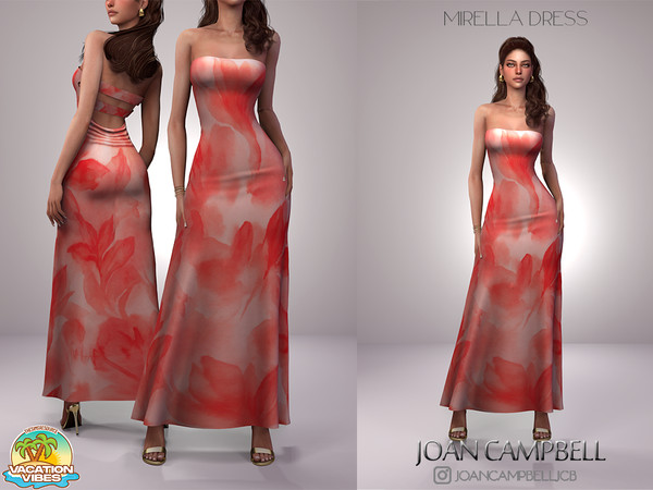 Sims 4 — MIRELLA DRESS by Joan_Campbell_Beauty_ — 5 swatches Custom thumbnail Original mesh