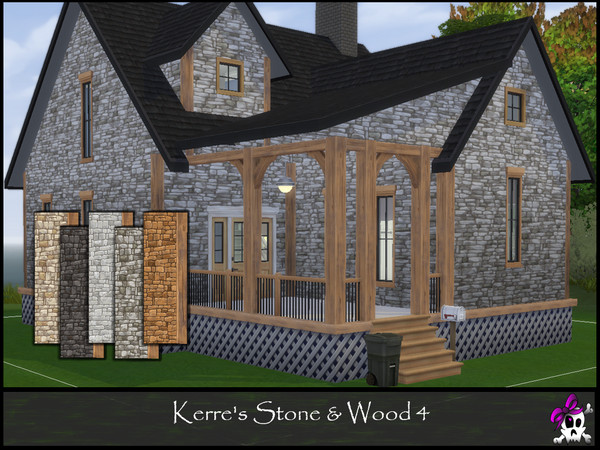 Sims 4 — Kerre_Stone&Wood4.package by Kerre2215 — Horse Ranch Stone and wood walls
