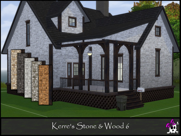 Sims 4 — Kerre_Stone&Wood6.package by Kerre2215 — Horse Ranch Stone and wood walls