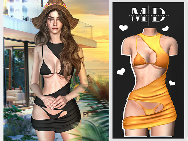 Sims 4 — Valeri Swimsuit for Women by Mydarling20 — Outfit Information