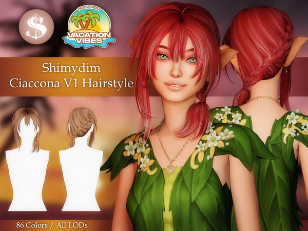 Sims 4 — Ciaccona V1 Hairstyle by Shimydimsims — Hi I hope you will like this hair, it is inspired by Ciaccona's hair