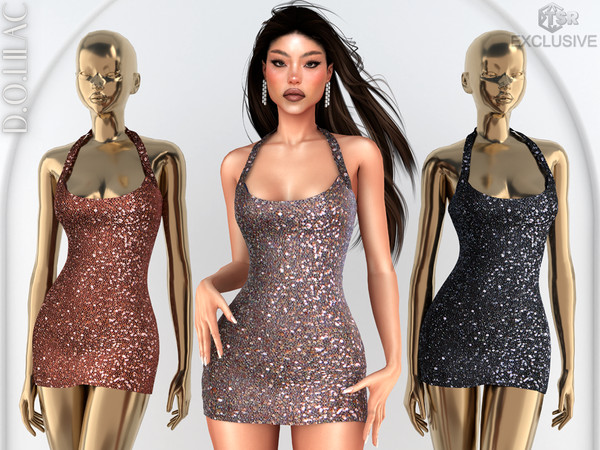 Sims 4 — Sequin Mini Dress DO0947 by DOLilac — Custom thumbnail