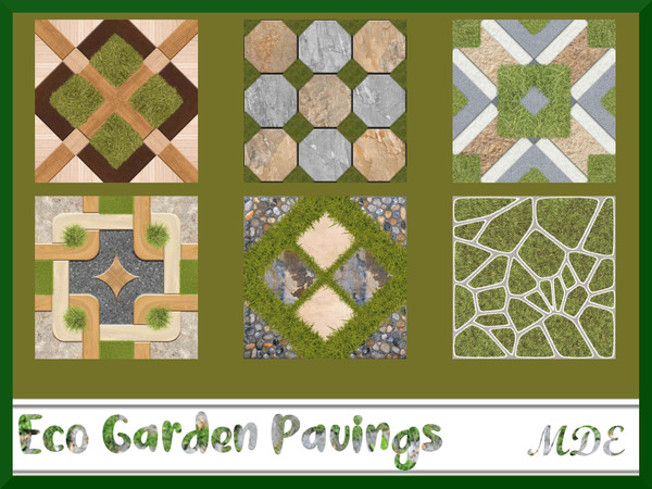 Sims 4 — Eco Garden Pavings by MDE — Whether it is a Sunday barbeque, a backyard gathering, or simply unwinding after