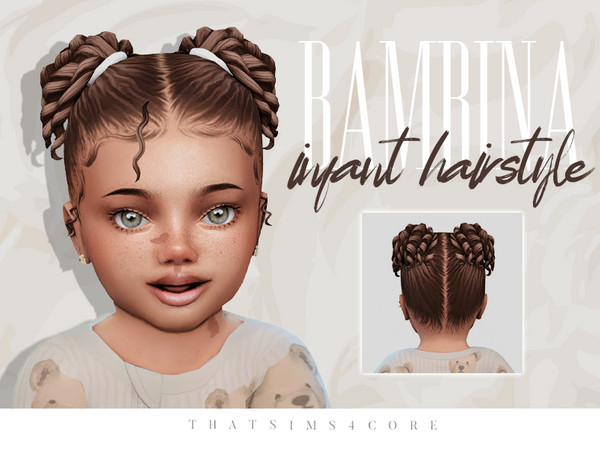 Sims 4 — bambina infant hairstyle by thatsims4core — not compatible with hats, 25 swatches