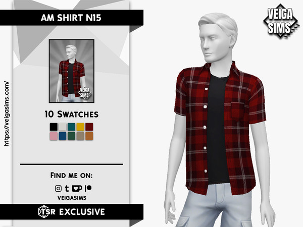 Sims 4 — AM SHIRT N15 by David_Mtv2 — 10 swatches;