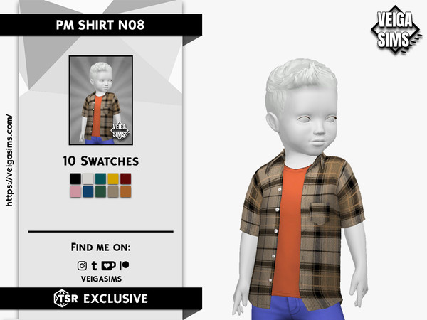 Sims 4 — PM SHIRT N08 by David_Mtv2 — 10 swatches;