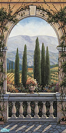 Sims 2 —  Larger View 2 by iZazu — Room With a Larger View Mural includes 6 walls. Don't get them mixed up with the