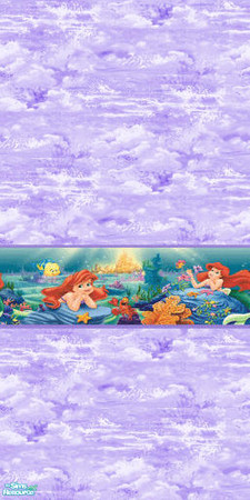 Sims 2 — TL - UnderTheSea Ariel Purple Wallpaper by TabbyLou — Wallpaper for Ariel Purple Little Mermaid Aquatic items