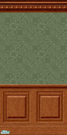Sims 2 — Runic Wall Set - Sage by LadyDeluxe — I wanted a more classier wallpaper for my sims. A beautiful design