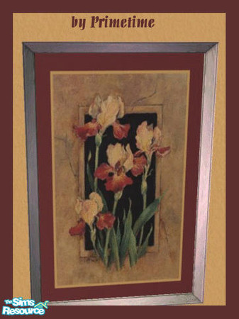 Sims 2 — Primetimes B. Mock Framed Iris by Primetime024 — This print can be found under The Lady on Red in your game.