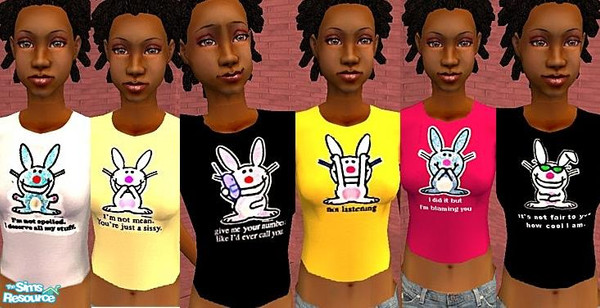 Sims 2 — It's Happy Bunny by LurLur — In a time of political correctness let Happy Bunny tell them exactly how you feel.