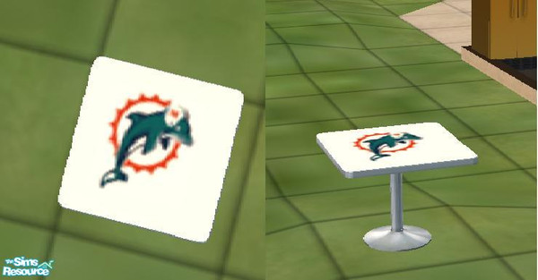 Sims 2 — Miami Dolphins Kitchen Table by shockstar — Miami Dolphins Kitchen Table